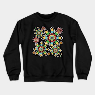 Aztec Flowers Crewneck Sweatshirt